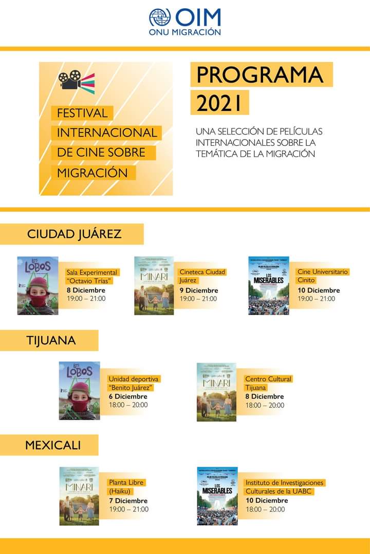Presentará OIM en Ciudad Juárez selección de cine sobre migración